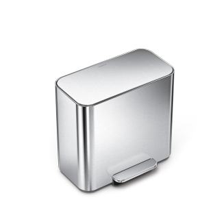 Kosz do segregacji odpadów Simplehuman Mini Recycler 7.5 + 7.5 l stalowy - 2