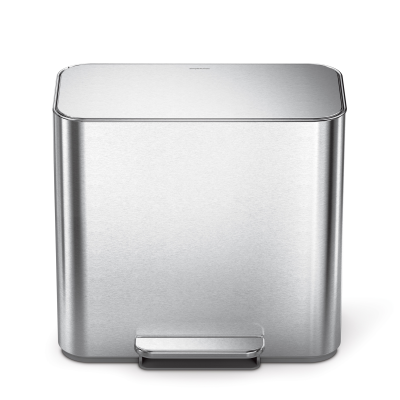 Kosz do segregacji odpadów Simplehuman Mini Recycler 7.5 + 7.5 l stalowy