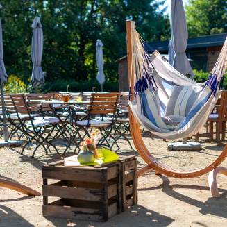 Fotel hamakowy La Siesta Udine Outdoor Sea Salt ze stojakiem - 3