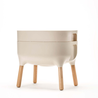 Kwietnik Plastia Urbalive 48x50x38 cm kremowy - 2