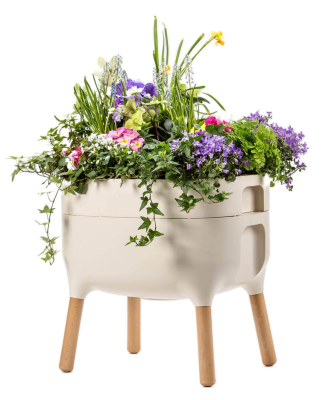 Kwietnik Urbalive kremowy 48x50x38 cm