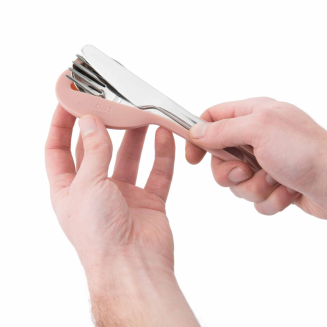 BergHOFF | 4-el. zestaw sztućców podróżnych różowy - 6