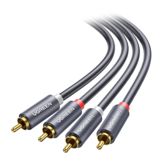 Przewód 2RCA (Cinch) do 2RCA (Cinch) UGREEN  AV104 5m (czarny) - 3