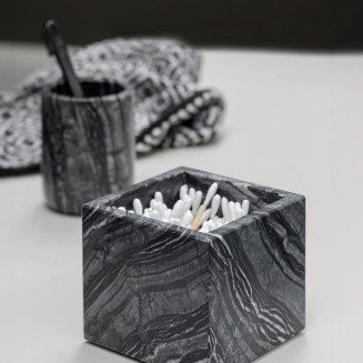 Pojemnik łazienkowy Mette Ditmer Denmark Marble Cube Black - 3