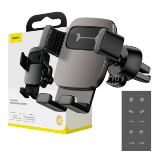 Uchwyt grawitacyjny Baseus Cube na kratkę, aluminiowy (czarny) - 4