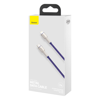 Kabel BASEUS Cafule USB-C-Lightning 2m (fioletowy) - 3