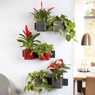 Lechuza Cube Glossy Home Kit wall flowerpot, white gloss - 5