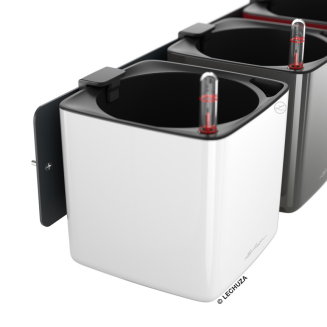 Donica ścienna Lechuza Cube Glossy Home Kit biały połysk - 3