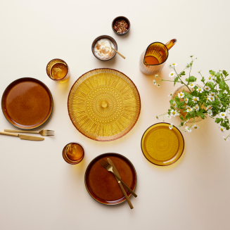 Zestaw 4 szklanek do wody Bitz Kusintha Amber 380 ml - 8