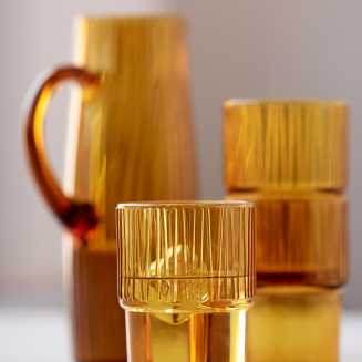 Zestaw 4 szklanek do wody Bitz Kusintha Amber 380 ml - 5