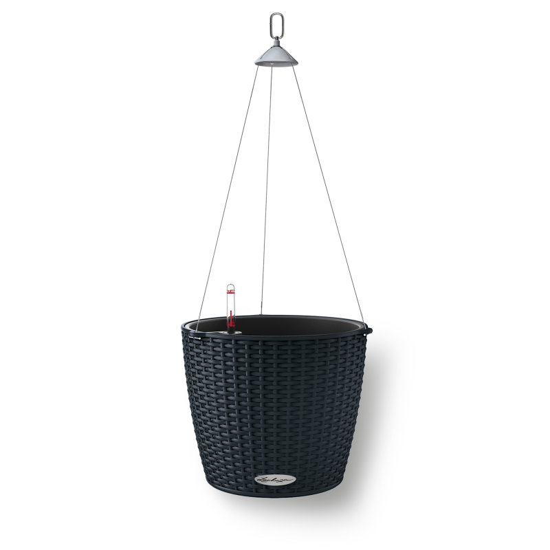  Lechuza Nido Cottage flowerpot 28 graphite black