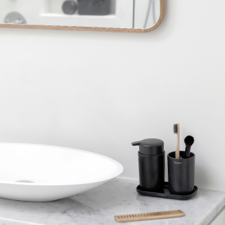 Zestaw 3 akcesoriów łazienkowych Brabantia ReNew Dark Grey - 8