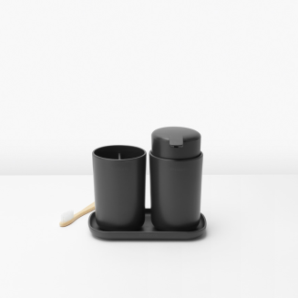 Zestaw 3 akcesoriów łazienkowych Brabantia ReNew Dark Grey - 4
