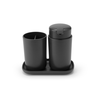 Zestaw 3 akcesoriów łazienkowych Brabantia ReNew Dark Grey - 3