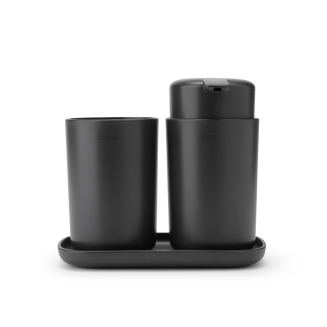 Zestaw 3 akcesoriów łazienkowych Brabantia ReNew Dark Grey - 2
