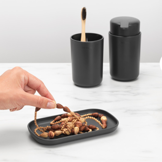 Zestaw 3 akcesoriów łazienkowych Brabantia ReNew Dark Grey - 8