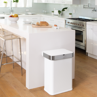 Kosz Simplehuman Sensor z czujnikiem ruchu i głosu 58 l biały - 6