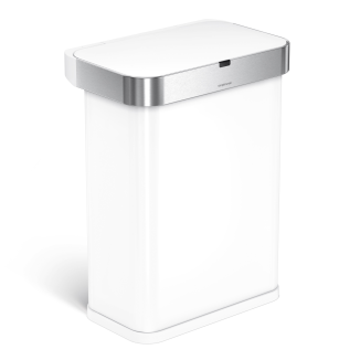 Kosz Simplehuman Sensor z czujnikiem ruchu i głosu 58 l biały - 2