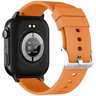 Smartwatch Gravity GT15-2 Pomarańczowy Pasek Silikonowy + Czarna Bransoleta - 8