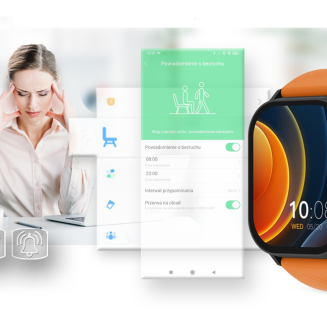 Smartwatch Gravity GT15-2 Pomarańczowy Pasek Silikonowy + Czarna Bransoleta - 19