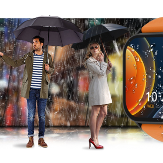 Smartwatch Gravity GT15-2 Pomarańczowy Pasek Silikonowy + Czarna Bransoleta - 22