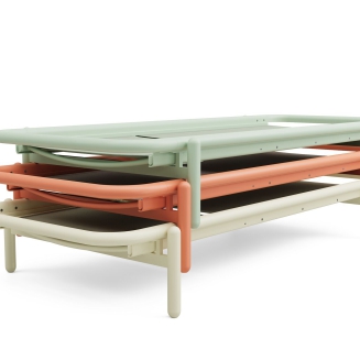 Leżak Fatboy Sunbun Daybed Desert & Stripe Orange Creme - 7