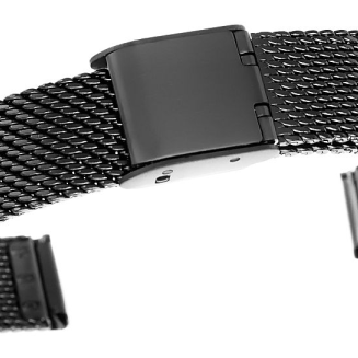 Bransoleta IPB Czarna Mesh 12 mm JK12B - 2