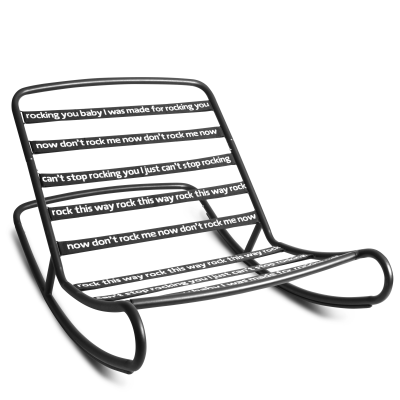  Fatboy Rock n Roll black rocking chair for poufs | BEST-SELLER