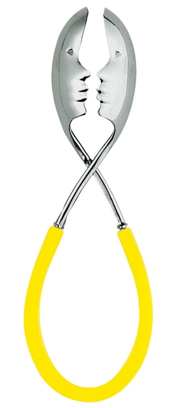  Casa Bugatti Molla Kiss salad tongs, yellow