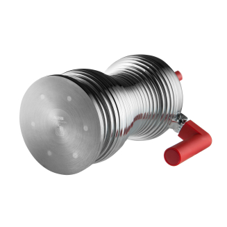 Alessi Pulcina coffee maker for 3 cups with a red handle for induction - 3