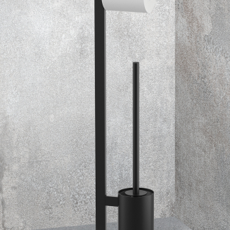 Stojak na papier toaletowy i szczotkę WC Zack Scala czarny - 3