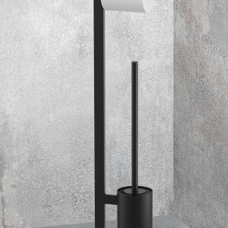  Zack Scala Toilet Paper and Brush Holder, Black - 3