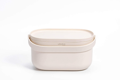 PLASTIA Pojemnik na bioodpady z ramką i filtrem kawowym 3.1 ltr kremowy