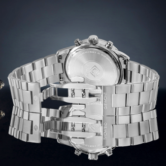 Zegarek Męski Giewont Chronograph Sapphire Srebrno Niebieski GW4580-B3 - 6