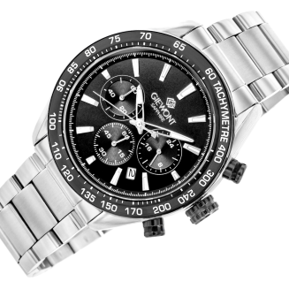 Zegarek Męski Giewont Chronograph Sapphire Srebrno Czarny GW9580-B1 - 3