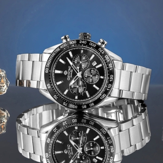 Zegarek Męski Giewont Chronograph Sapphire Srebrno Czarny GW9580-B1 - 6