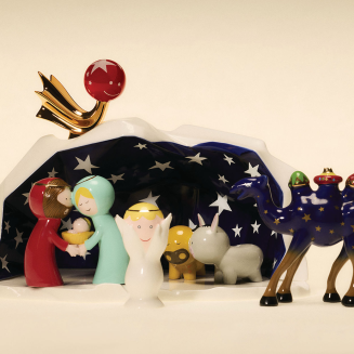 Porcelanowa szopka Alessi Happy Eternity Baby z figurkami - 2