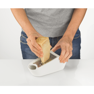 Tarka do parmezanu z pojemnikiem Guzzini Grate&Store szara - 4