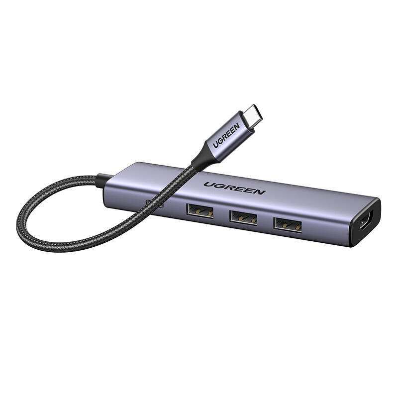  UGREEN Revodok CM511 6-in-1 USB-C HDMI PD Hub 100W (Gray)