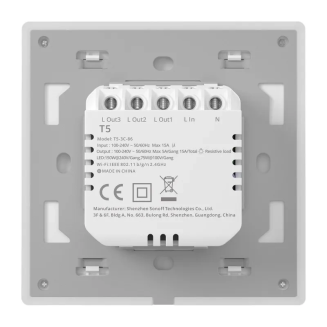  SONOFF TX T5 4C Wi-Fi 4-channel light switch - 4