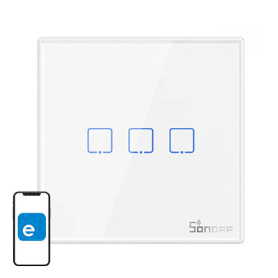  SONOFF T2EU3C-RF RF 433MHz 3-channel light switch