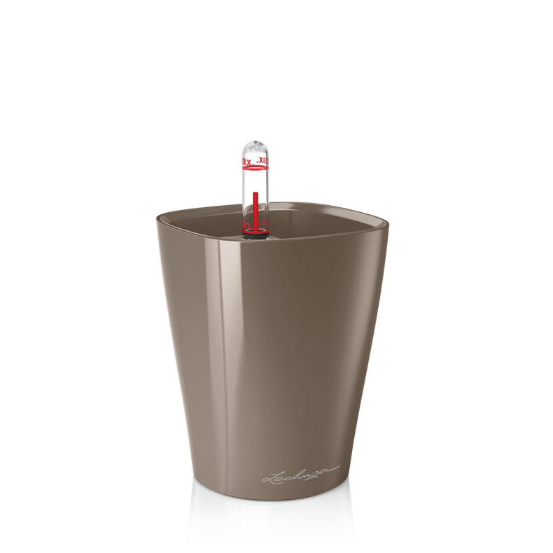  Lechuza Mini Deltini flowerpot taupe glossy