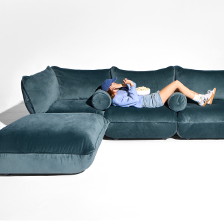 Poduszka wałek Fatboy Sumo Puff Rolster Velvet Petrol - 2