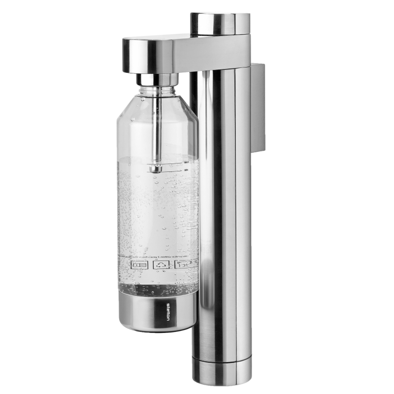Saturator do wody Stelton Brus Steel ścienny