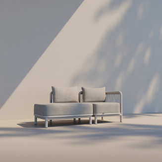 Sofa ogrodowa SACKit Kirra Lounge Sofa 2 Seater Open End Sand - 11