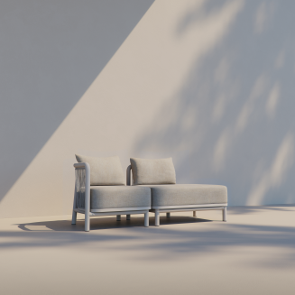 Sofa ogrodowa SACKit Kirra Lounge Sofa 2 Seater Open End Sand - 13