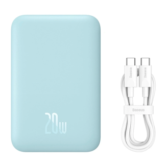 Powerbank magnetyczny Baseus Magnetic Mini 6000mAh, USB-C 20W MagSafe (niebieski) - 9