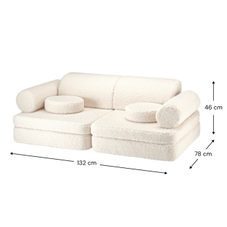 Sofa dziecięca Wigiwama Settee Cream White - 10