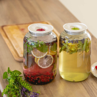 PLASTIA Pokrywa fermentacyjna 13.5 cm brązowy - 3