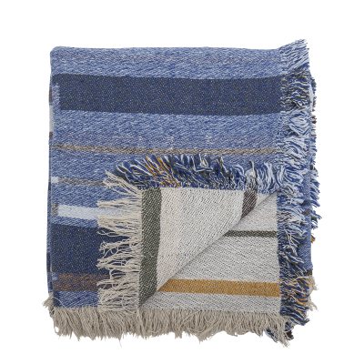 Koc Bloomingville Toscana Blue 130x160 cm